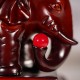 大象 - 平安吉祥 （特小)  Elephant of Auspicious, Wishful and Safeness (Shine Wooden Material) - Extra Small