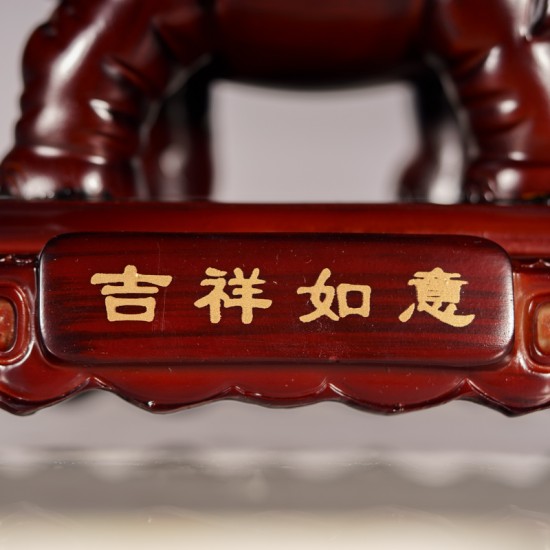 大象 - 平安吉祥 （特小)  Elephant of Auspicious, Wishful and Safeness (Shine Wooden Material) - Extra Small