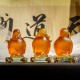 水琉璃福禄寿 Three Auspicious Lucky Star Gods (Liquid Glazed Glass)