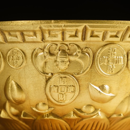 福海黄金聚宝盆  (小) Fuhai Golden Treasure Bowl (Small）