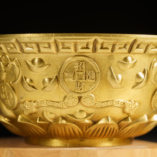 福海黄金聚宝盆 (大) Fuhai Golden Treasure Bowl (Big)