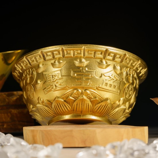 福海黄金聚宝盆  (小) Fuhai Golden Treasure Bowl (Small）