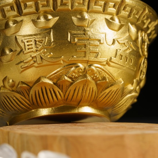 福海黄金聚宝盆  (小) Fuhai Golden Treasure Bowl (Small）