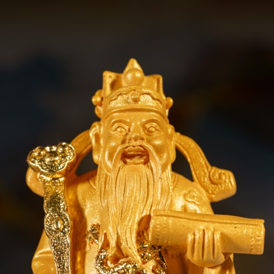 福禄寿（金沙）Three Auspicious Lucky Star Gods (Golden Sanded)