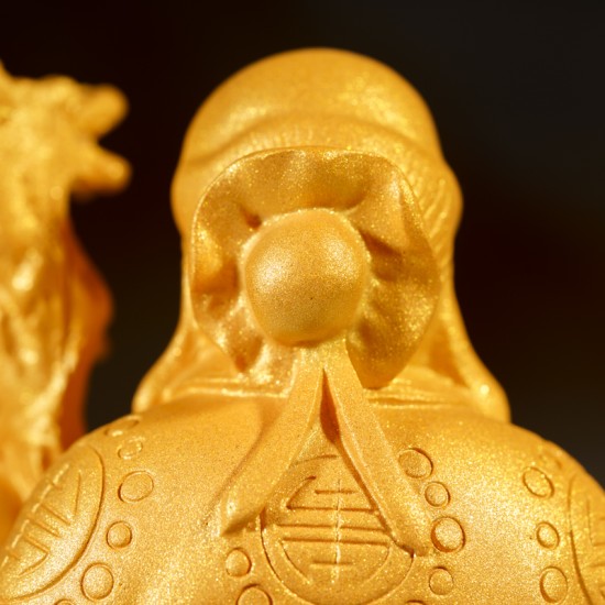 福禄寿（金沙）Three Auspicious Lucky Star Gods (Golden Sanded)