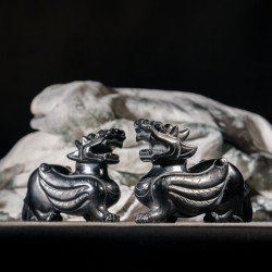 黑曜石貔貅 - 大 Obsidian Pixiu