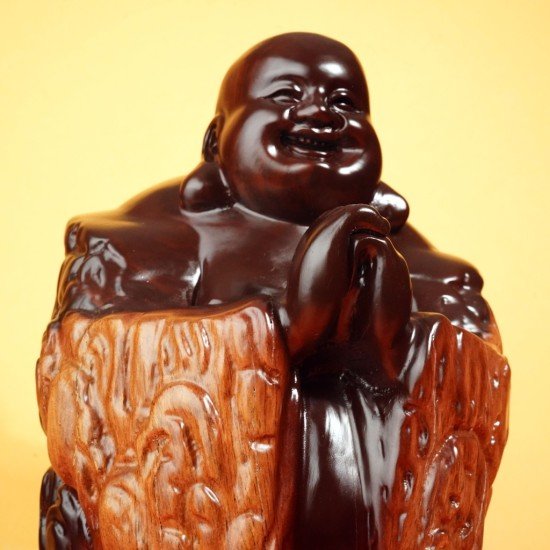 黑檀木笑佛 / 大 Black Wood Laughing Buddha