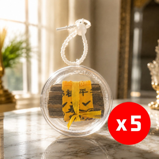 福海神木挂饰 *观音布符 (5个) APOTROPAIC WOOD PENDANT *GUAN YIN CHARM (5PCS) 