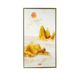 风水画 PT00112 : 山水日出 Scape Sunrise