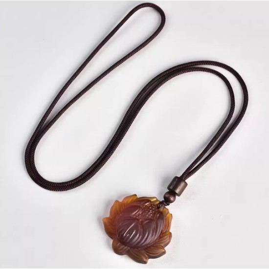 琉璃莲花吊坠 Glass Lotus Pendant